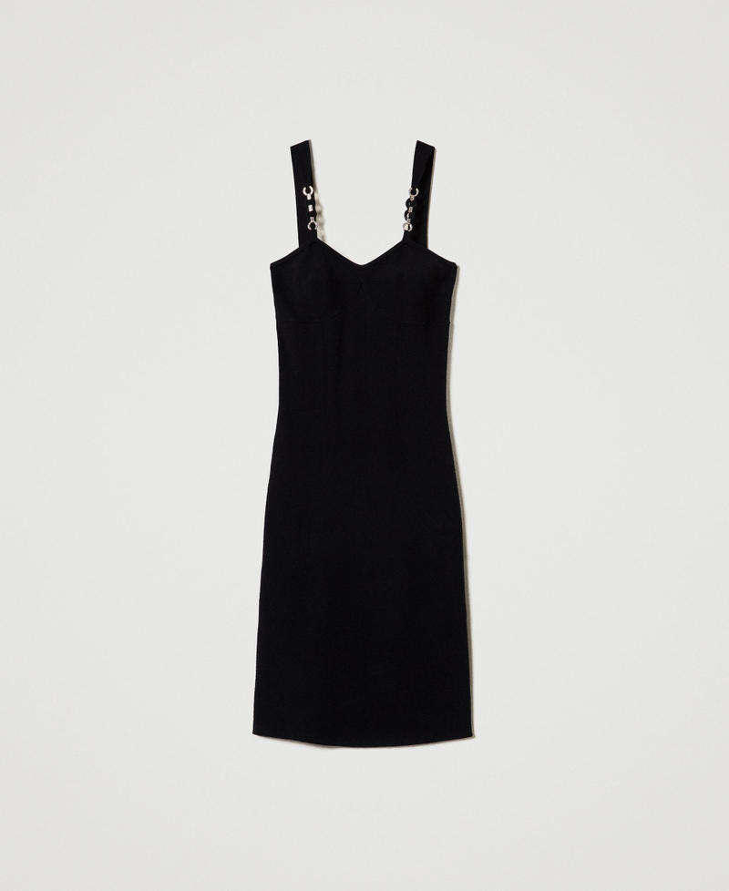 Midi-Strickkleid mit Schmucktr&auml;gern