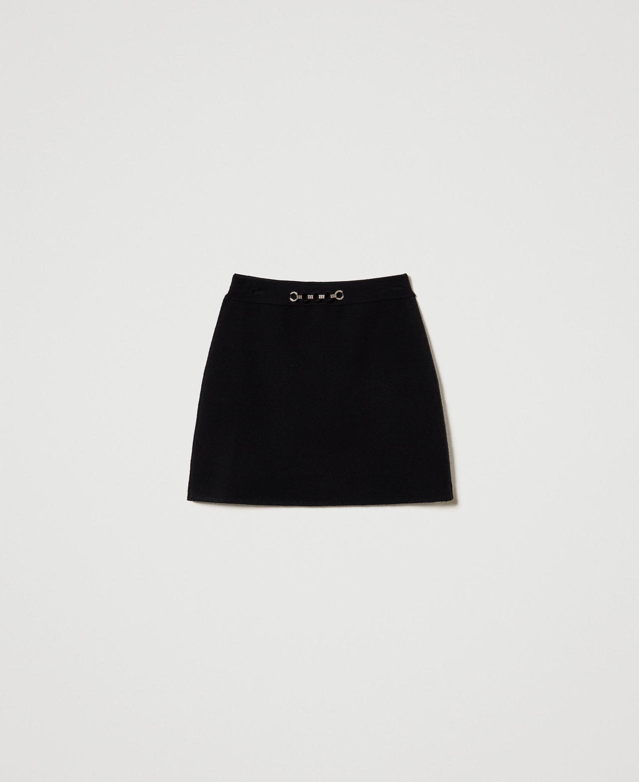 Scee by twin set Minigonna in maglia con applicazione bijoux