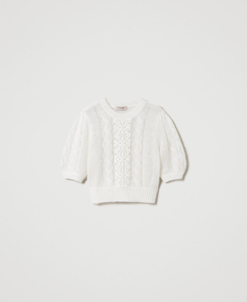 Lace white jumper online