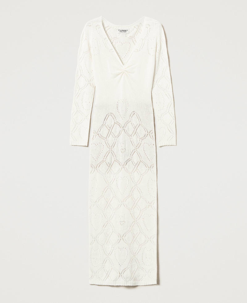 Treeblend yarn long seamless dress White Snow Woman 242TP3451_00282_S0