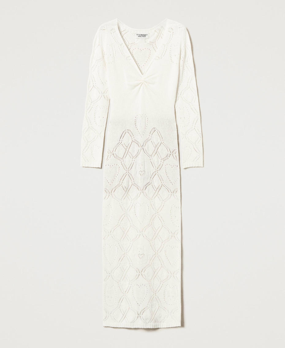 Treeblend yarn long seamless dress White Snow Woman 242TP3451_00282_S0