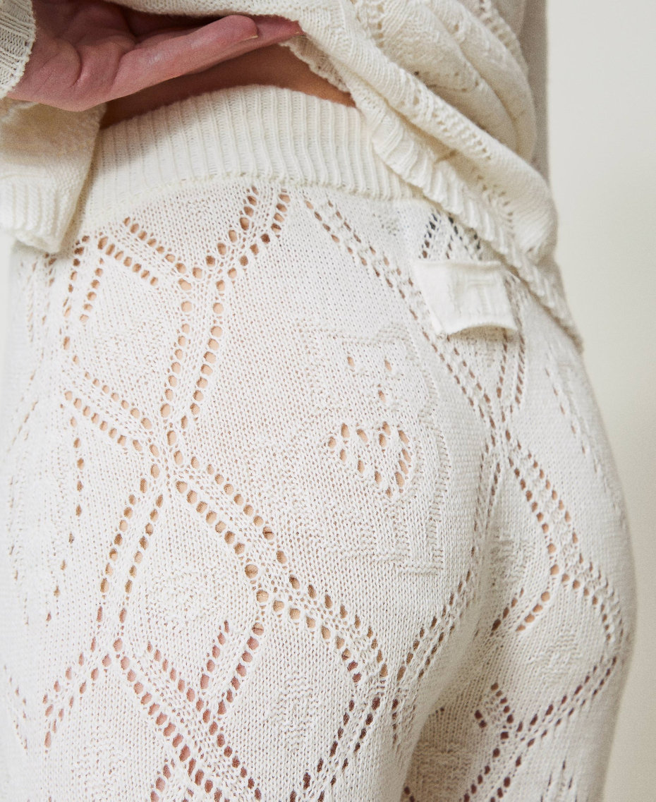 Treeblend yarn seamless trousers White Snow Woman 242TP3452_00282_04