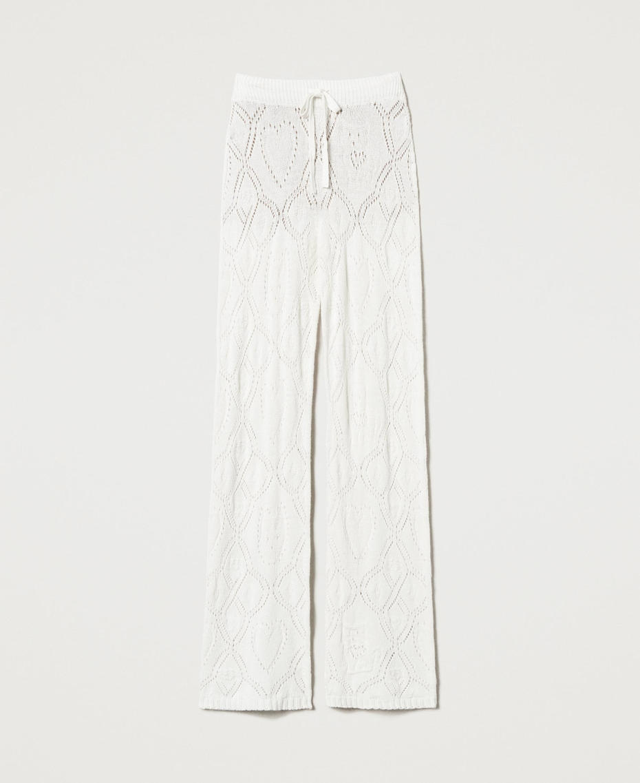 Treeblend yarn seamless trousers White Snow Woman 242TP3452_00282_S0