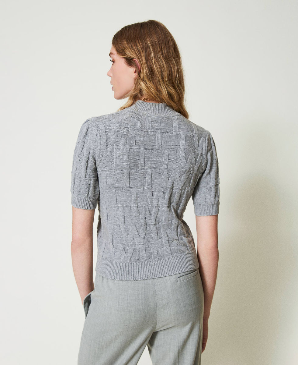 Pull en coton et cachemire avec logo