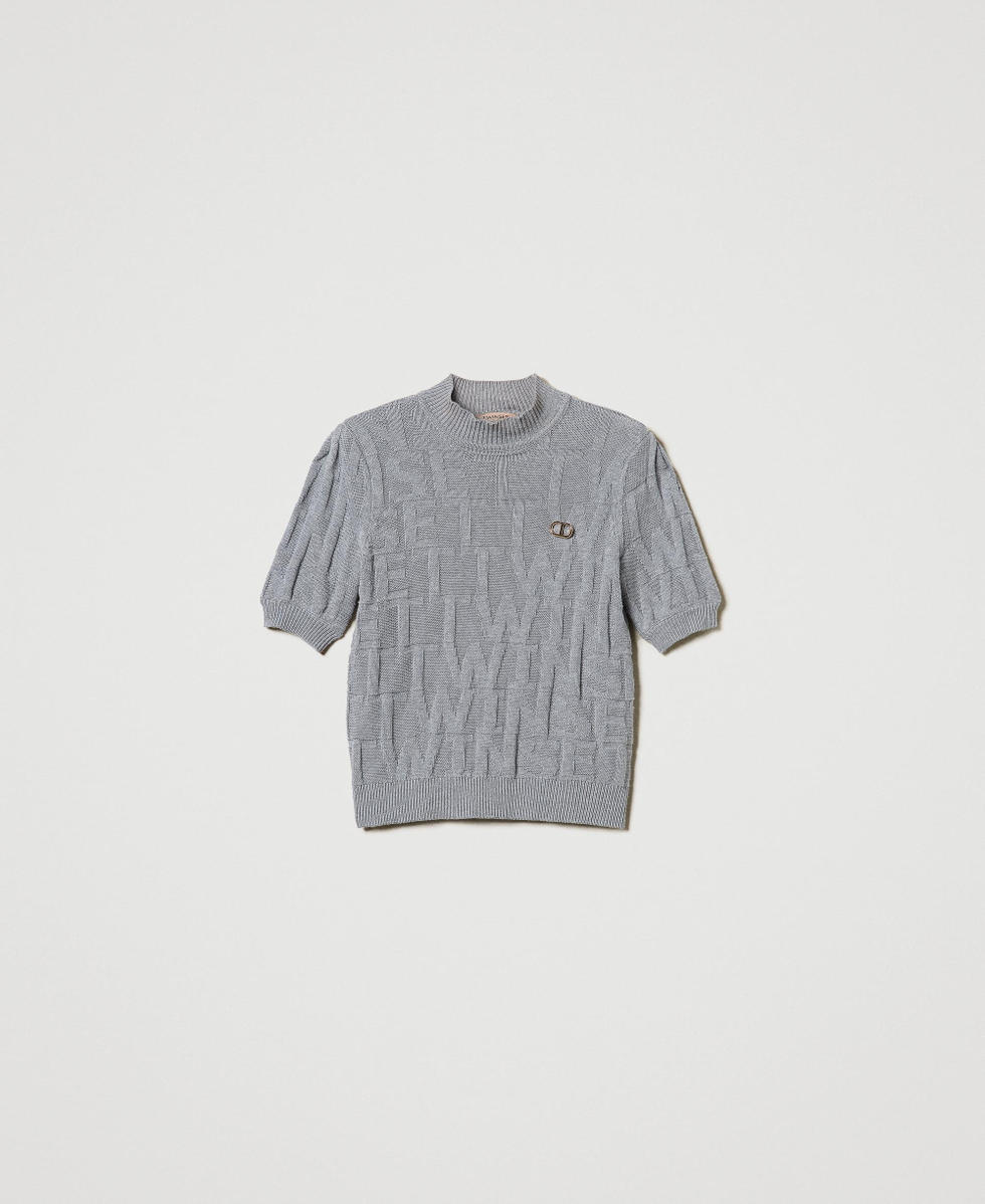 Pull en coton et cachemire avec logo