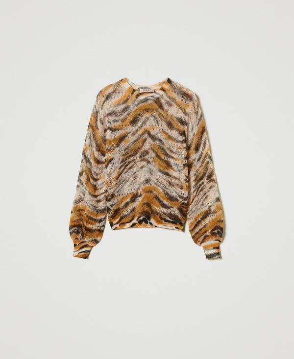 Pullover aus Wolle-Mohair-Mischung