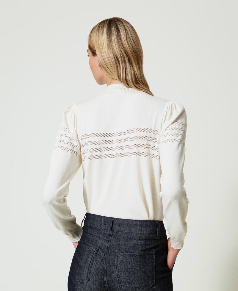 Turtleneck jumper with Oval T pattern