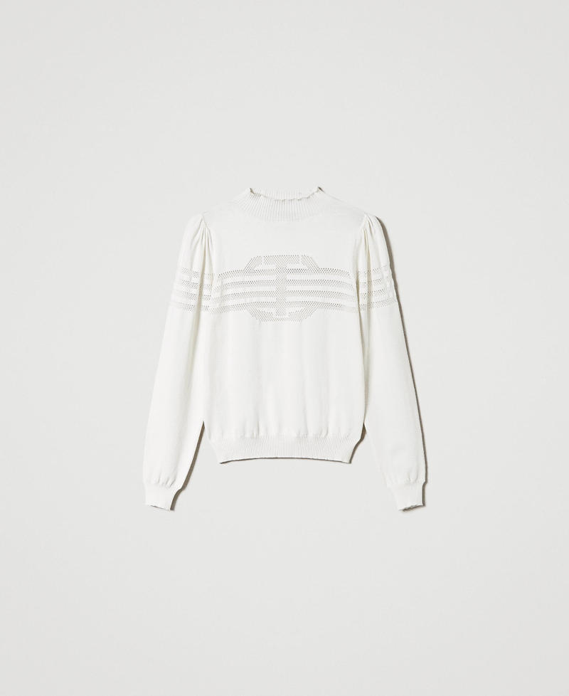 Turtleneck jumper with Oval T pattern