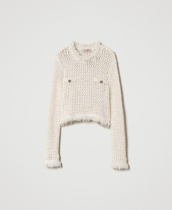 Jacquard mesh jumper