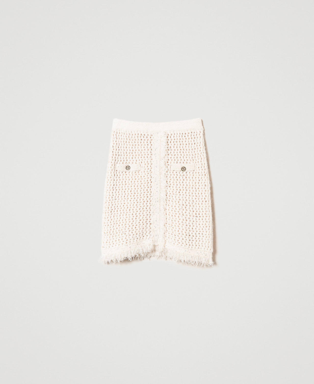 Scee by twin set Minigonna in maglia jacquard a rete