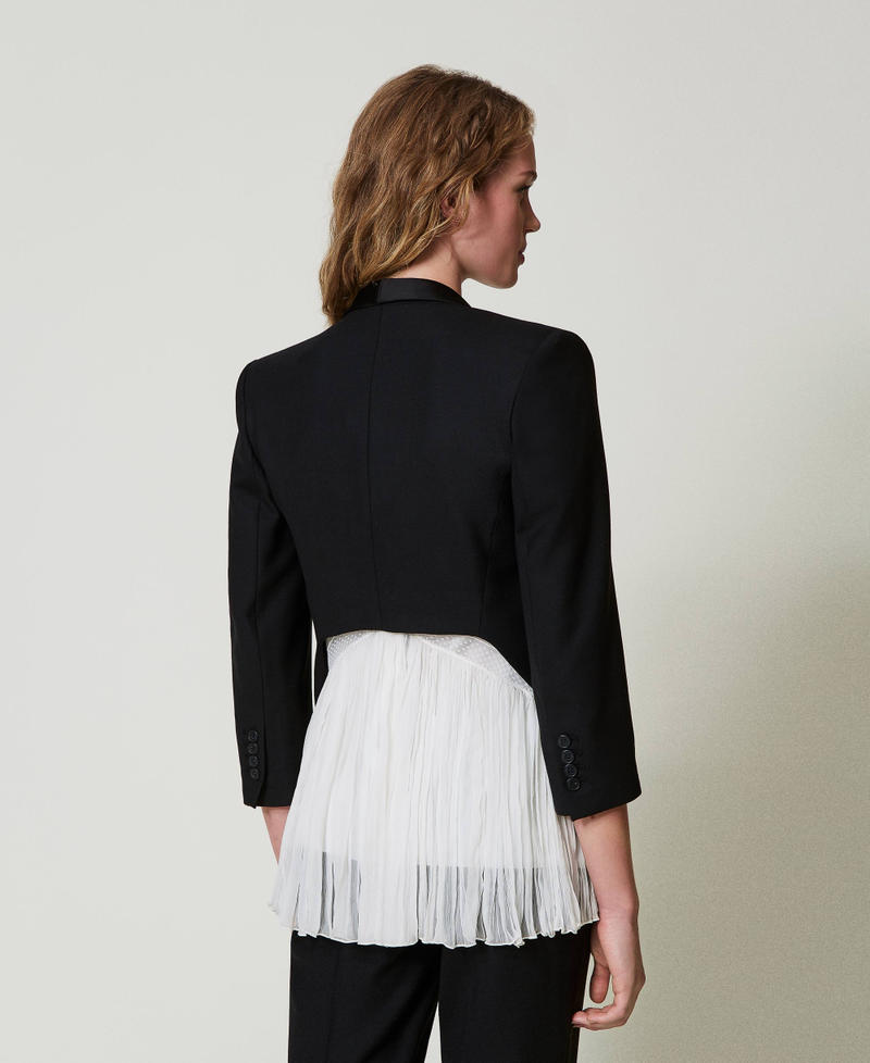 Wool blend serge blazer