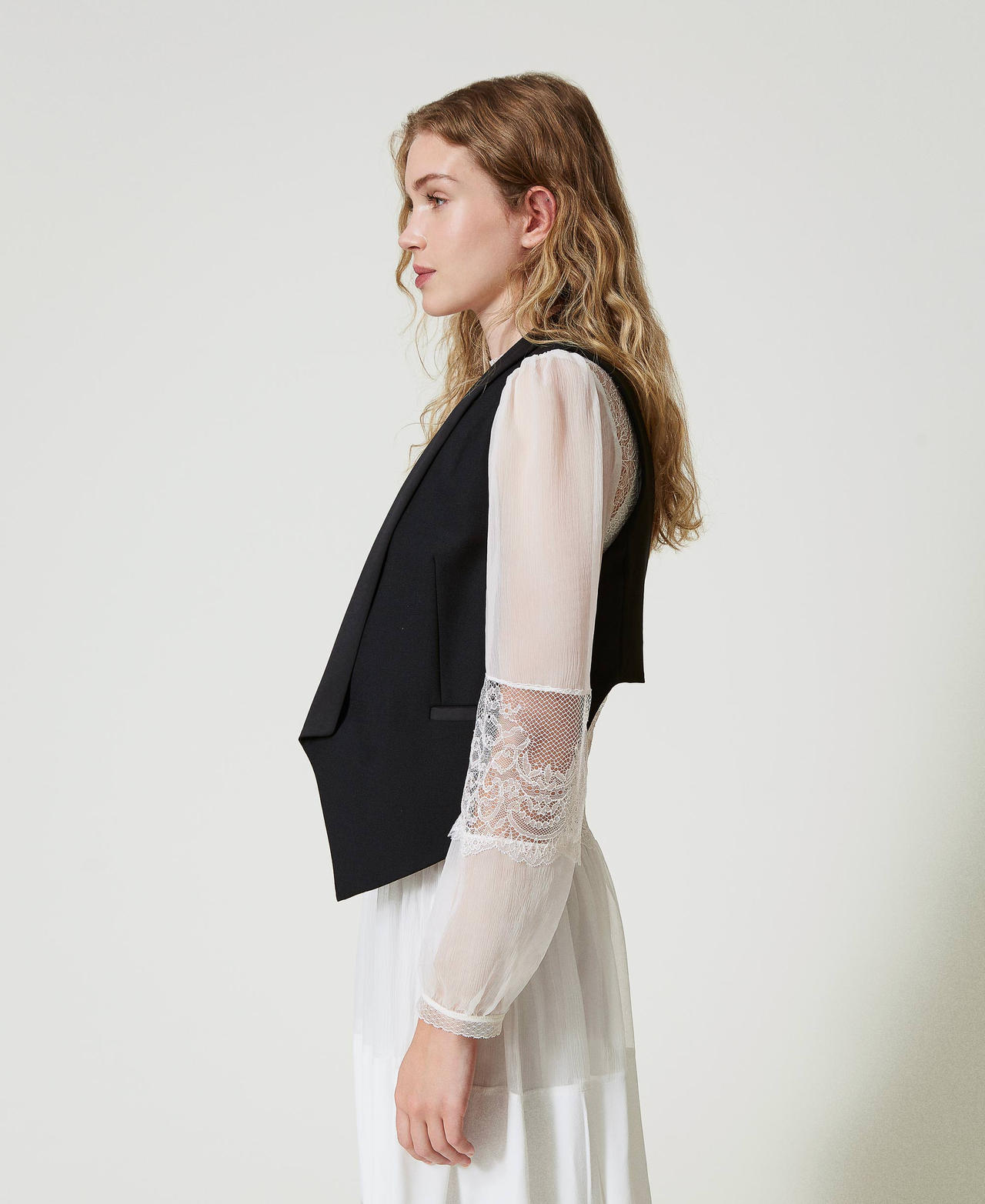 Wool blend serge waistcoats