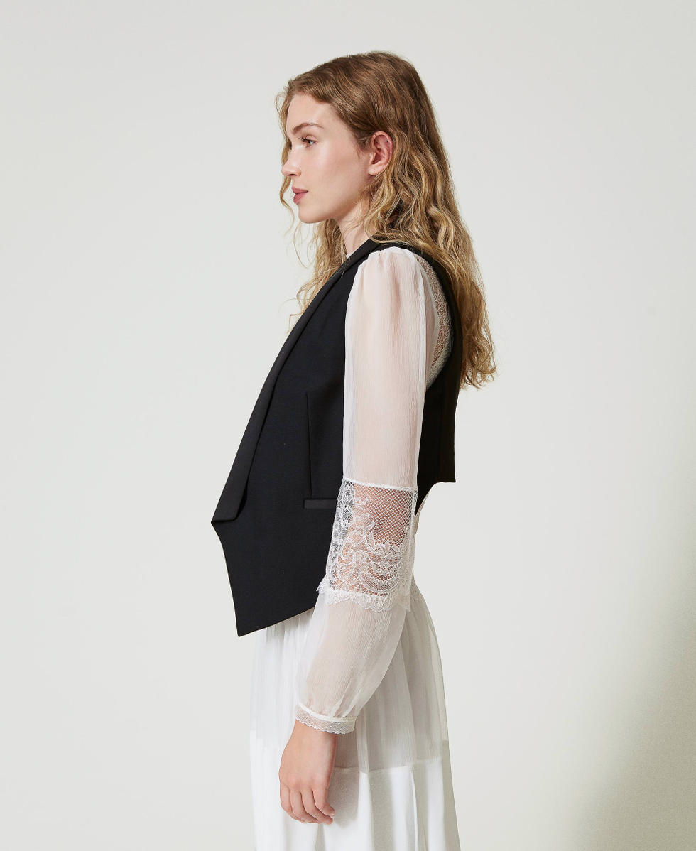 Wool blend serge waistcoats