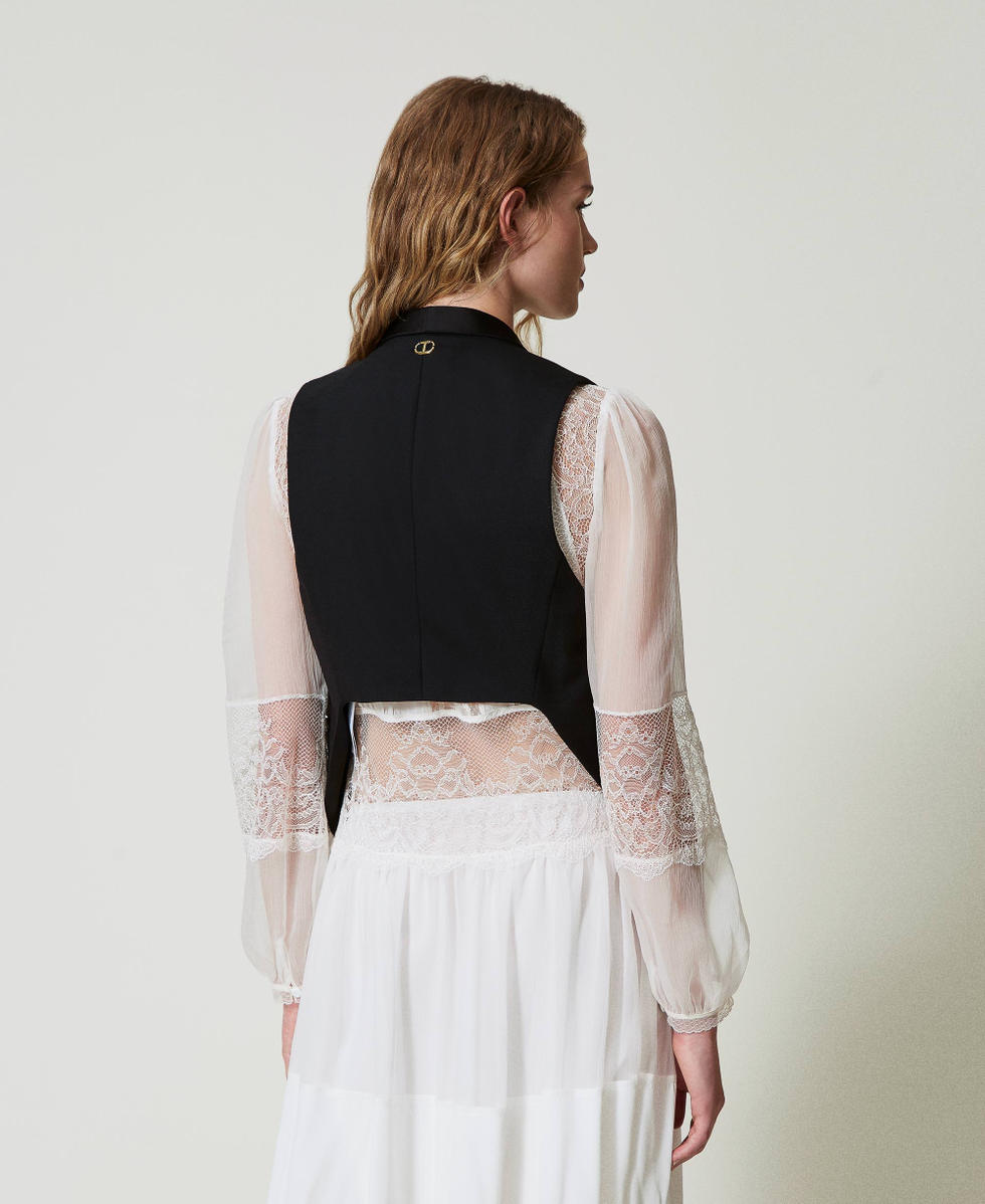 Wool blend serge waistcoats