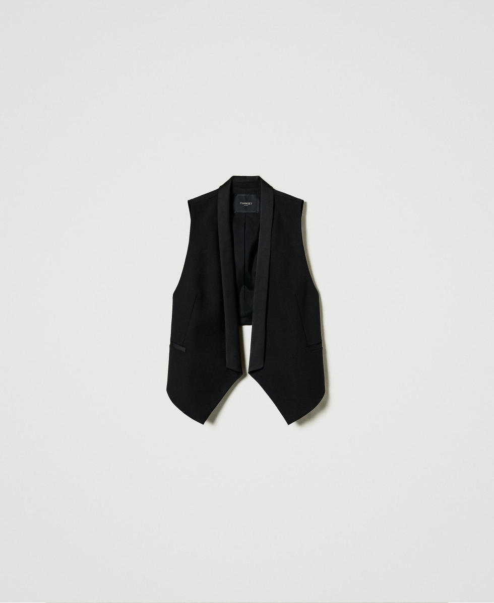 Wool blend serge waistcoats