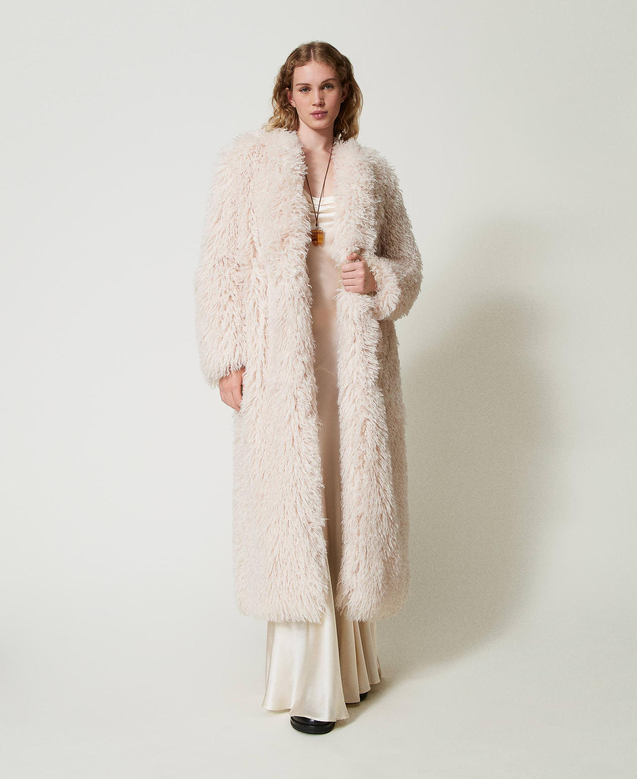 Faux mink coat full length hotsell