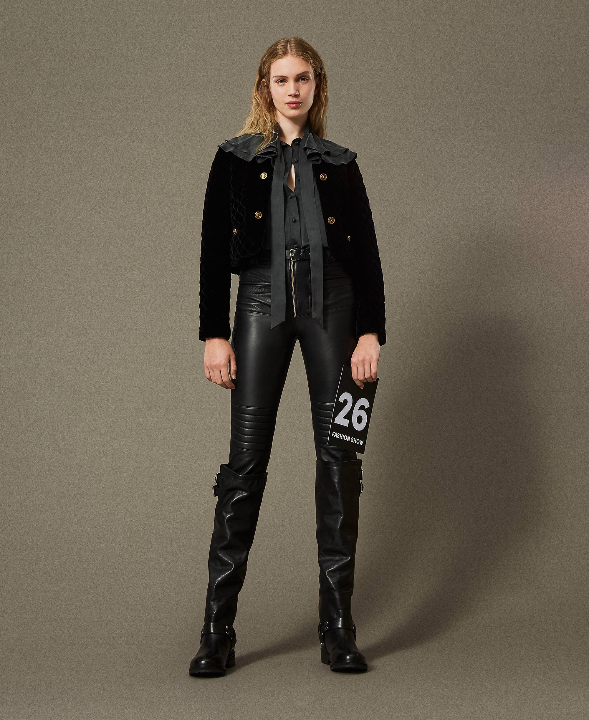 Pantaloni biker 'Fairfax' in pelle