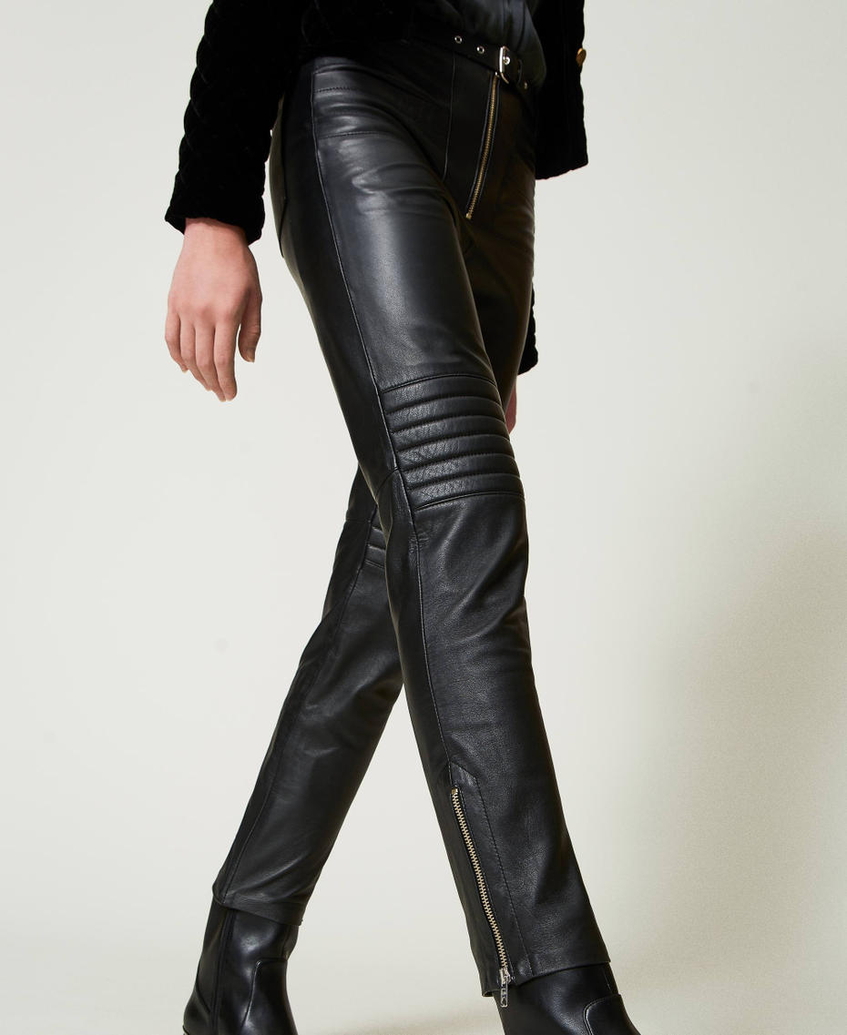 Leather 'Fairfax' biker trousers Black Woman 242TS2221_00006_05