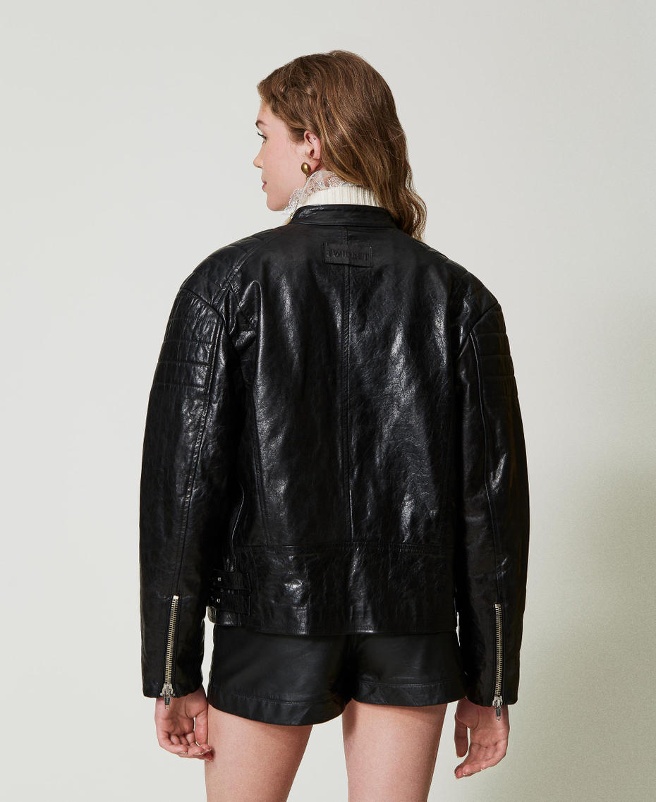 Leather 'Fairfax' biker jacket Black Woman 242TS2223_00006_04