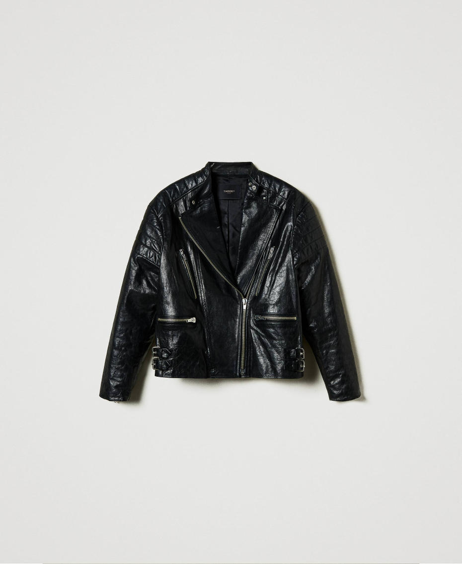 Giacca biker 'Fairfax' in pelle