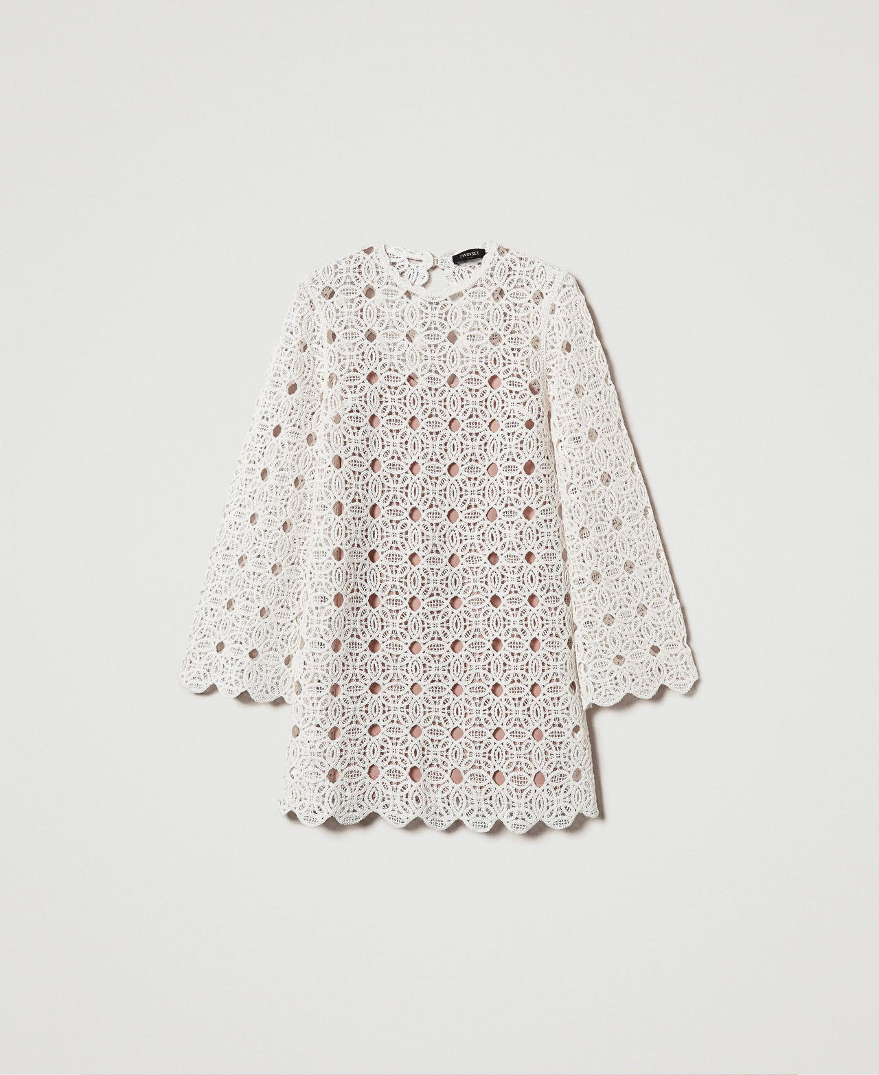 Scee by twin set Abito corto in maglia crochet
