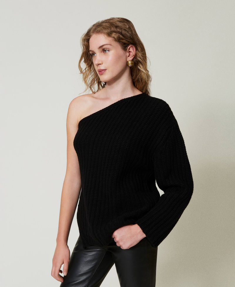 'Alice' wool and cashmere blend jumper Black Woman 242TS3121_00006_02