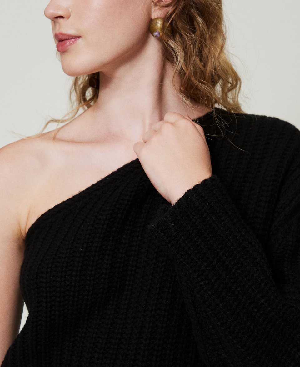 Maglia 'Alice' in lana e cashmere Nero Donna 242TS3121_00006_04