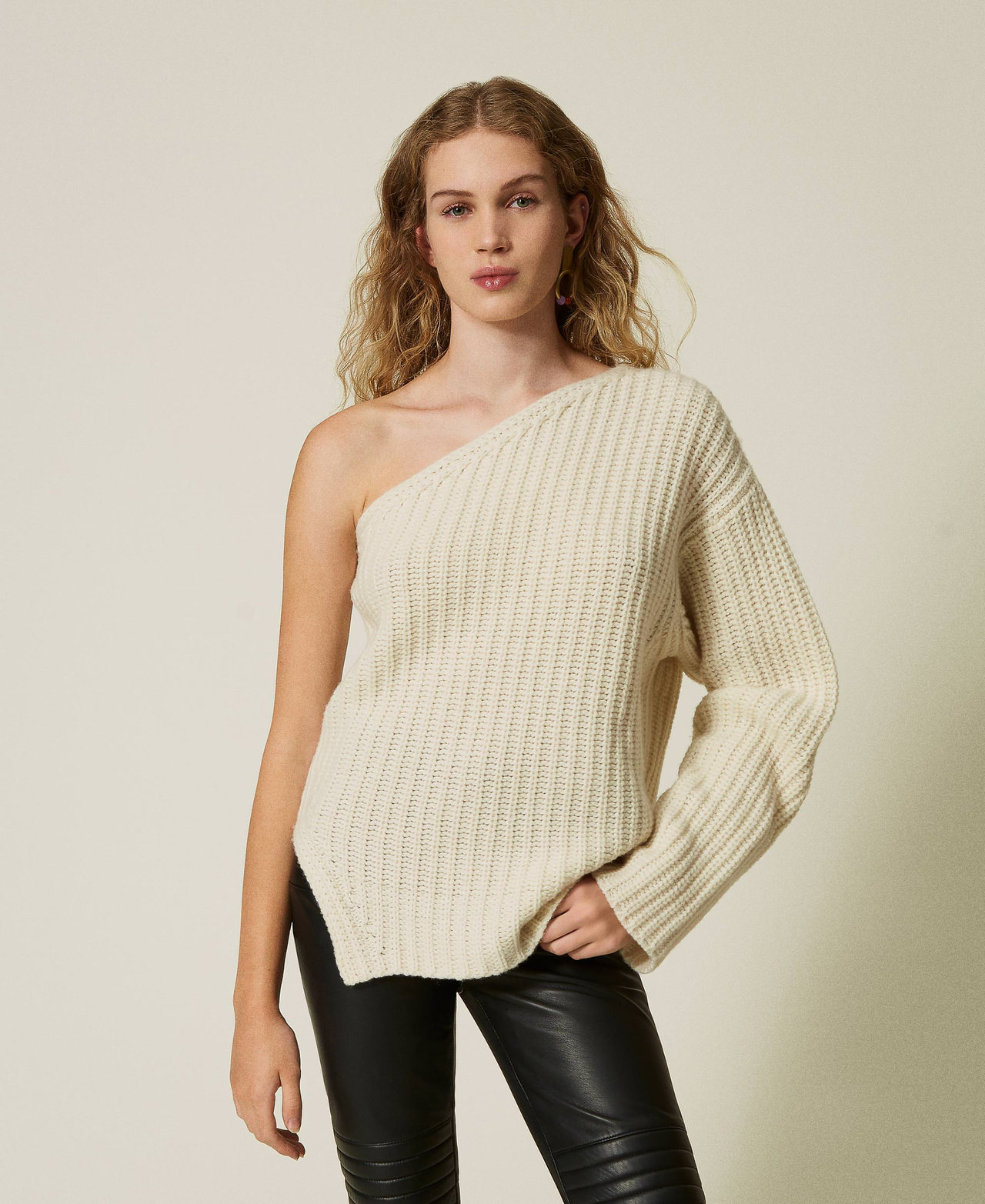 Pullover „Alice“ aus Wolle und Kaschmir Weiß Schnee Frau 242TS3121_00282_02