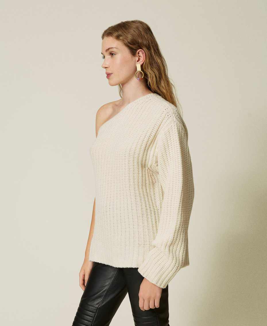 Pullover „Alice“ aus Wolle und Kaschmir Weiß Schnee Frau 242TS3121_00282_03