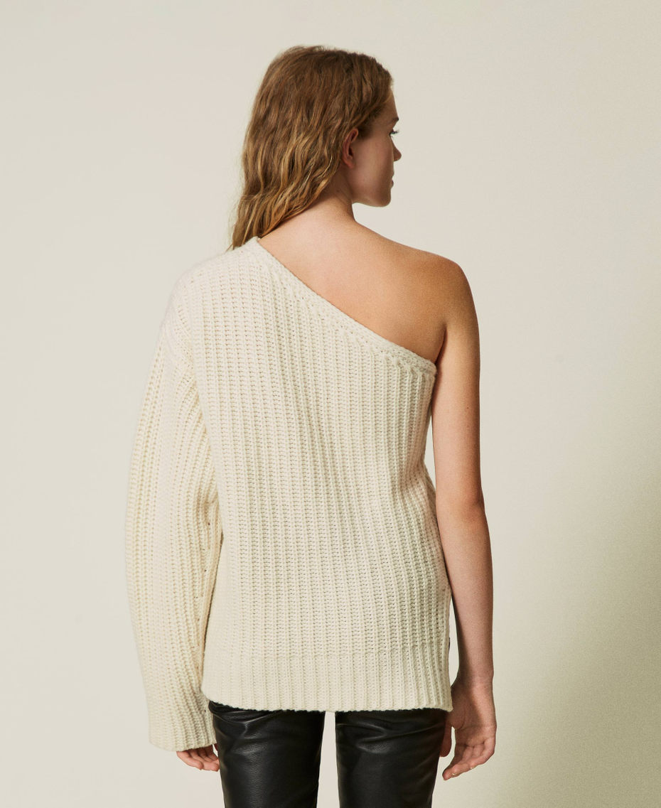 Pullover „Alice“ aus Wolle und Kaschmir Weiß Schnee Frau 242TS3121_00282_04