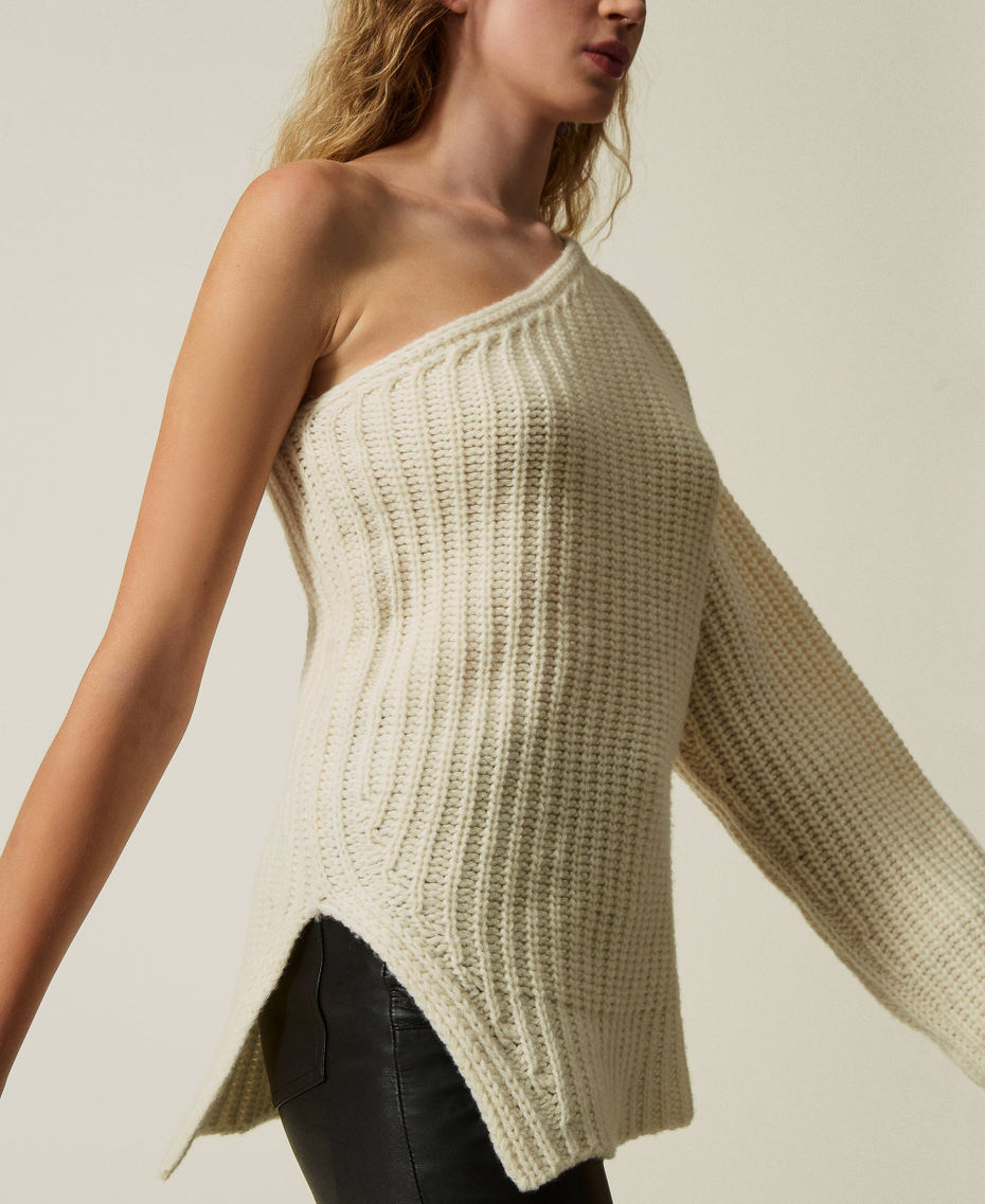Pullover „Alice“ aus Wolle und Kaschmir Weiß Schnee Frau 242TS3121_00282_05