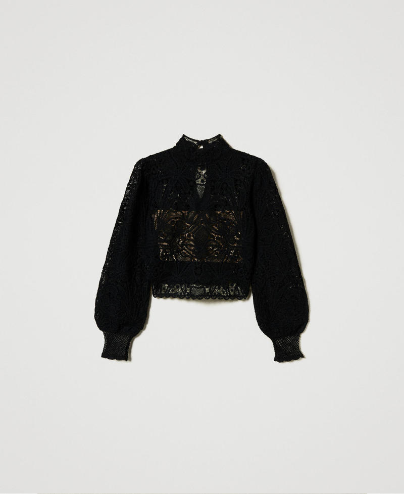 Floral crochet boxy jumper