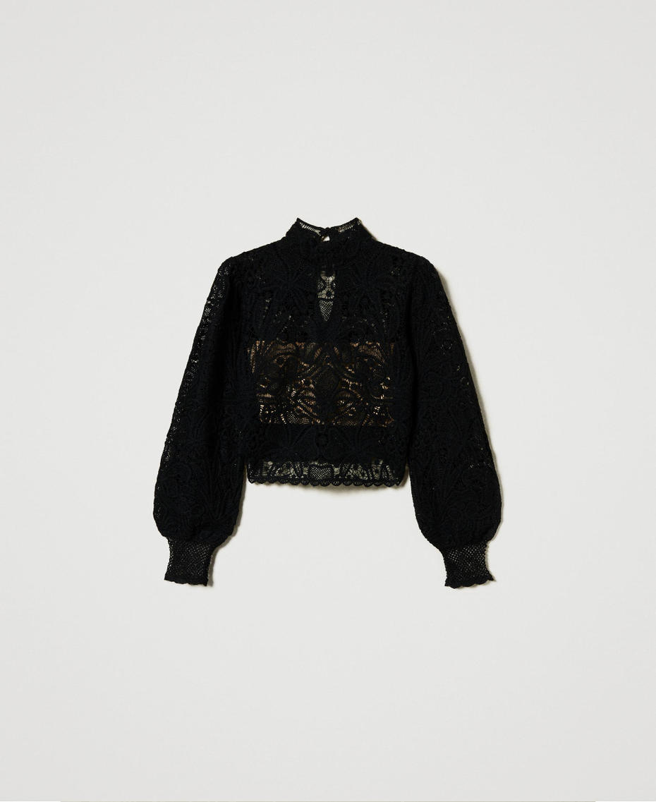 Floral crochet boxy jumper