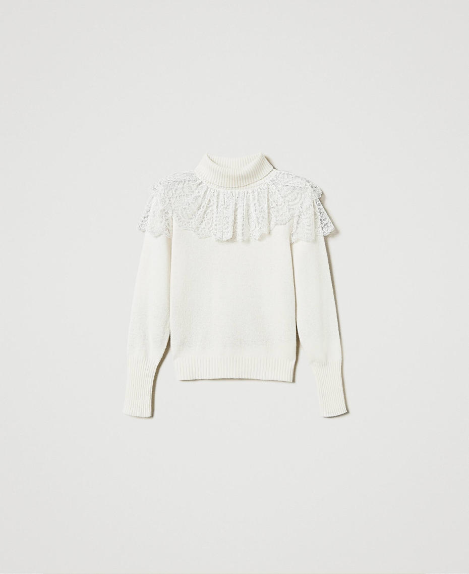 Wool and cashmere blend turtleneck jumper Old White Woman 242TS3180_11748_S0