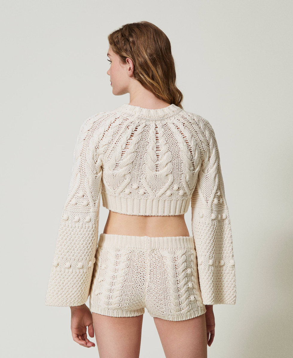Wool knit shorts