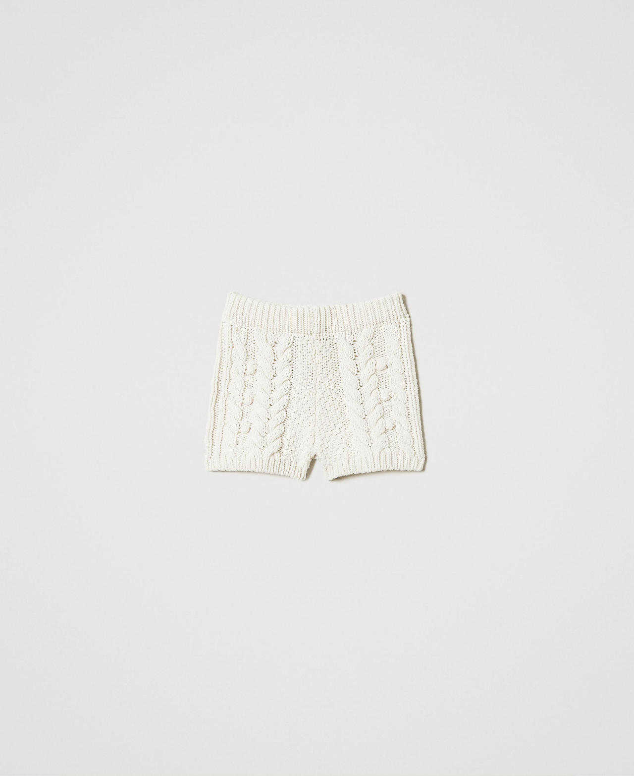 Wool knit shorts White Snow Woman 242TS3232_00282_0S