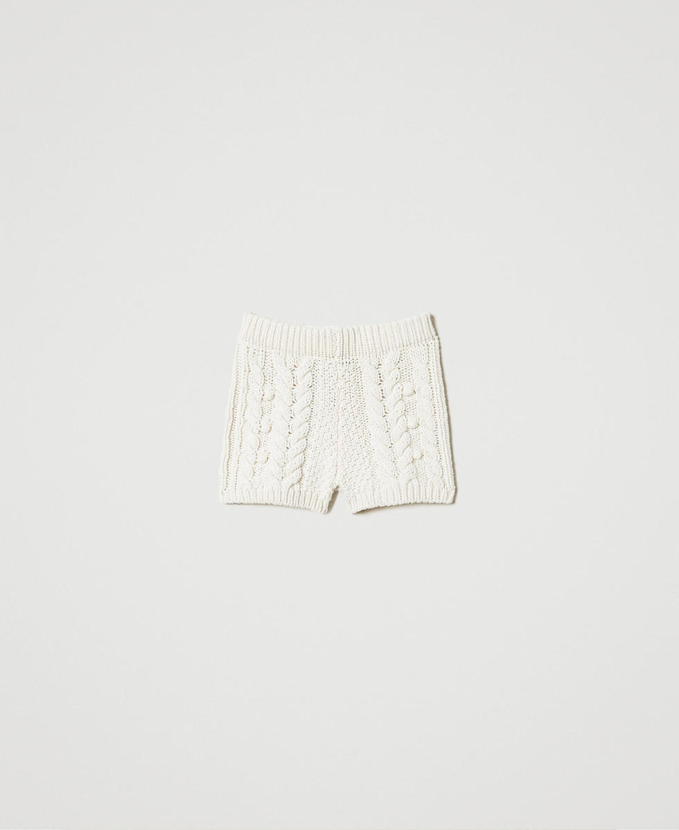 Wool knit shorts
