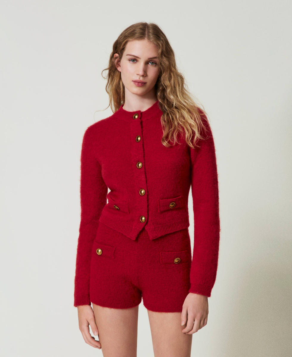 Anne' mohair blend cardigan Woman, Red | TWINSET Milano