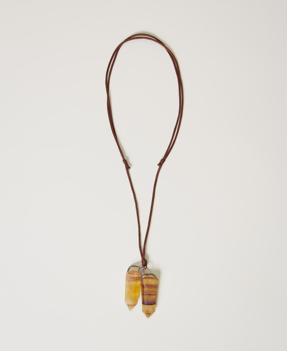 Collar ajustable con piedras colgantes