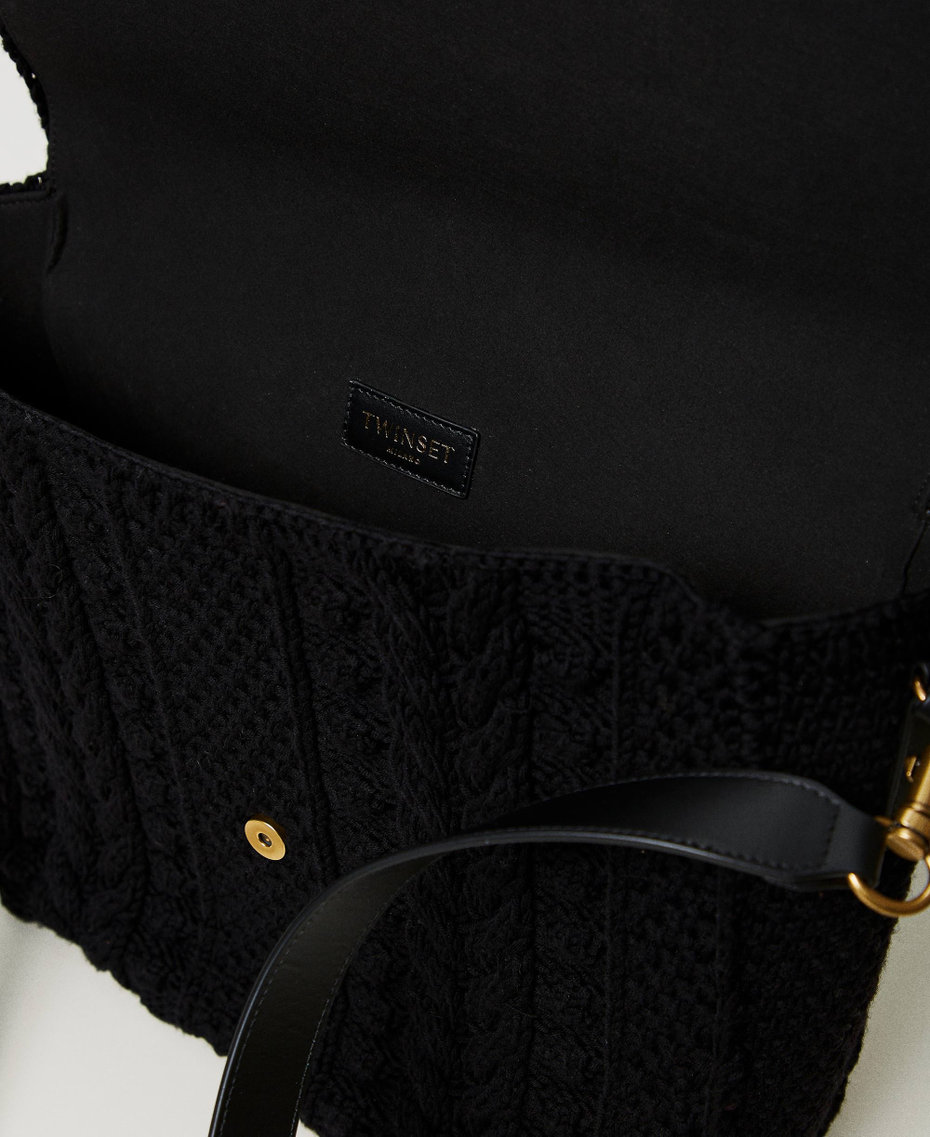 Borsa a tracolla tricot 'Emma' Nero Donna 242TS8031_00006_04