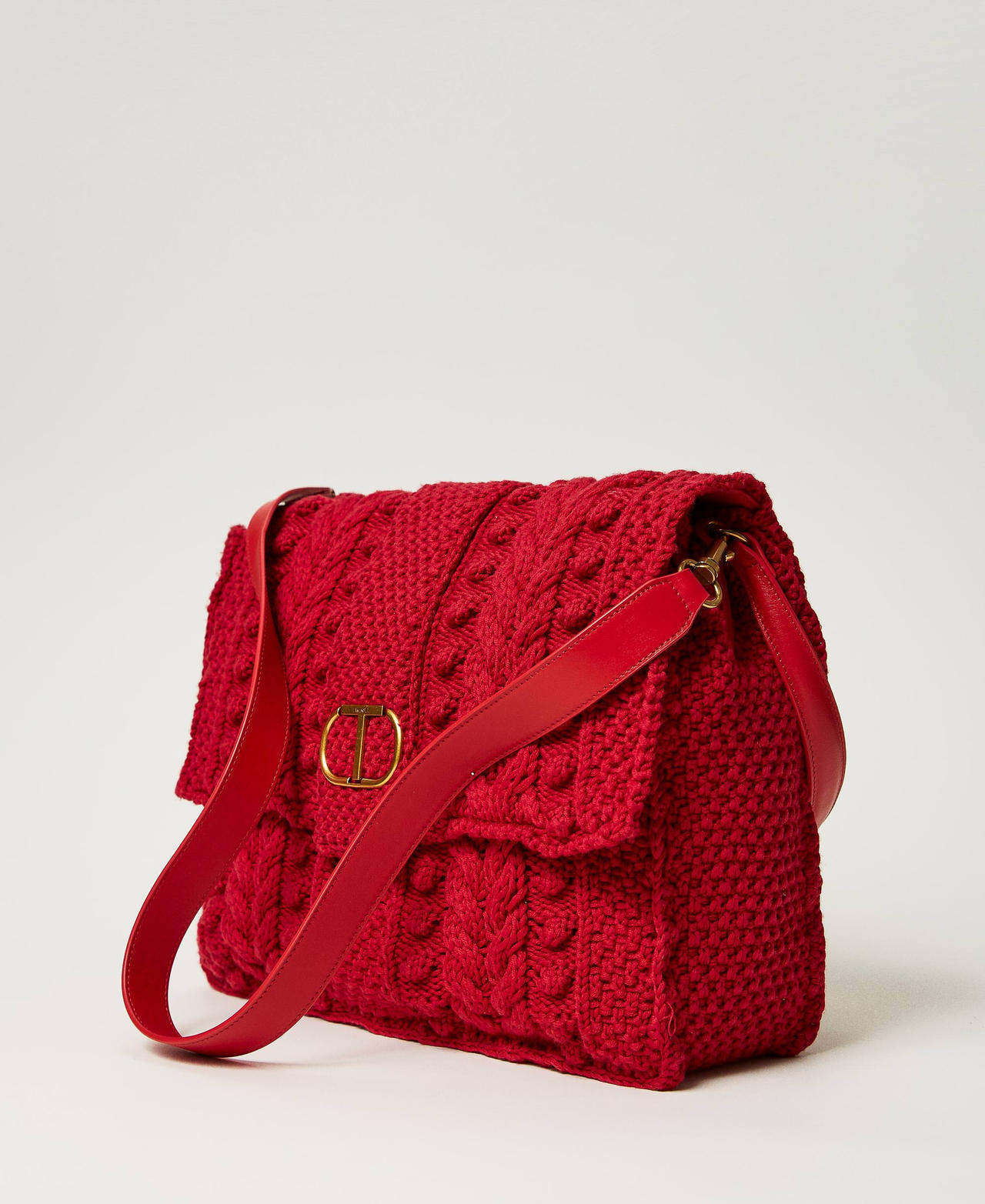 'EMMA' tricot shoulder bag Venetian Red Woman 242TS8031_00740_02