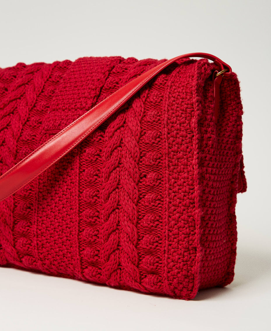 Borsa a tracolla tricot 'Emma' Rosso Veneziano Donna 242TS8031_00740_03