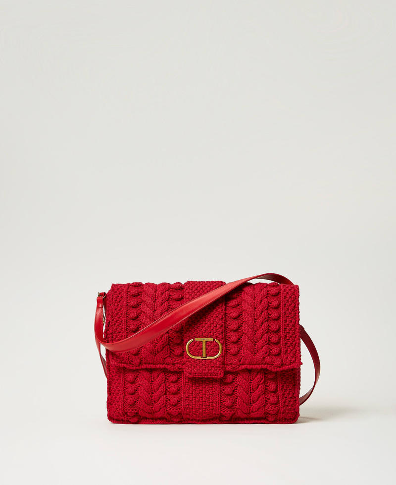 Borsa a tracolla tricot 'Emma' Rosso Veneziano Donna 242TS8031_00740_0S