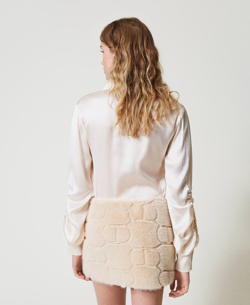 CLANE FAKE FUR LOW WAIST MINI SKIRT CLANE（クラネ）の「LOW WAIST