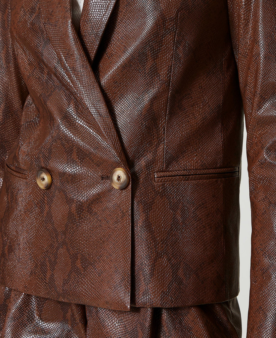 Giacca blazer effetto pelle lizard