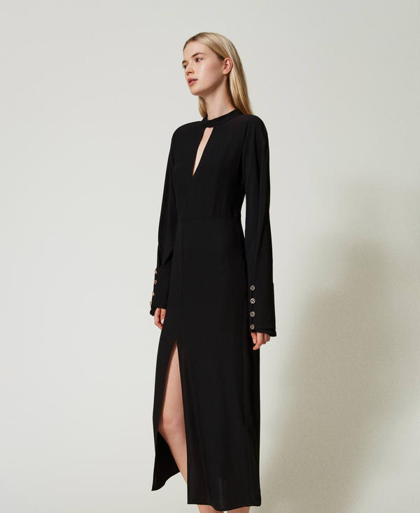 Long crêpe georgette dress