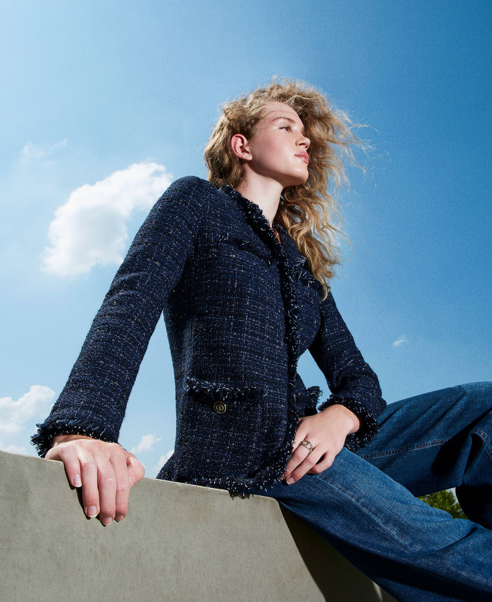 Blue boucle jacket discount
