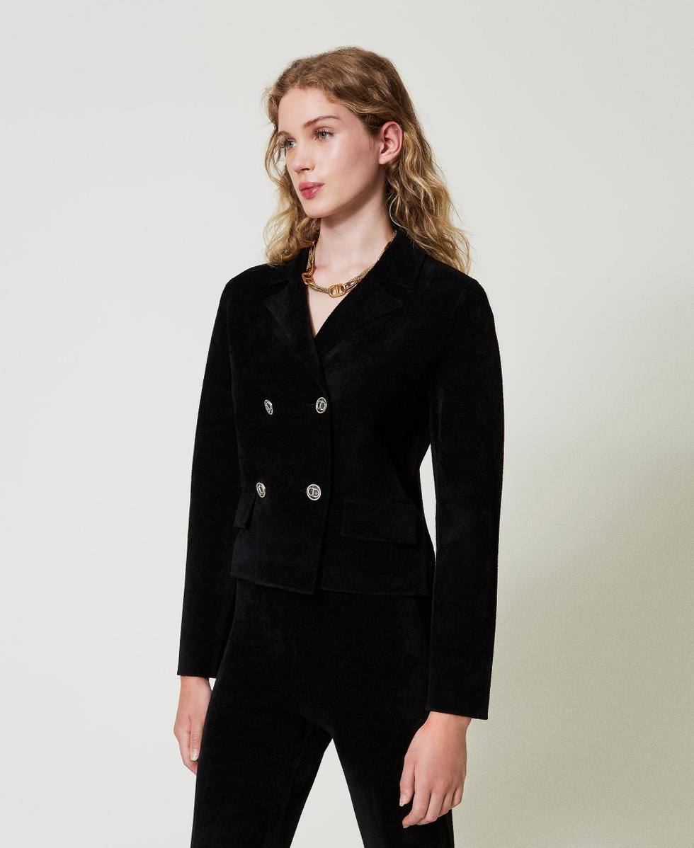 Chaqueta de punto negra mujer online
