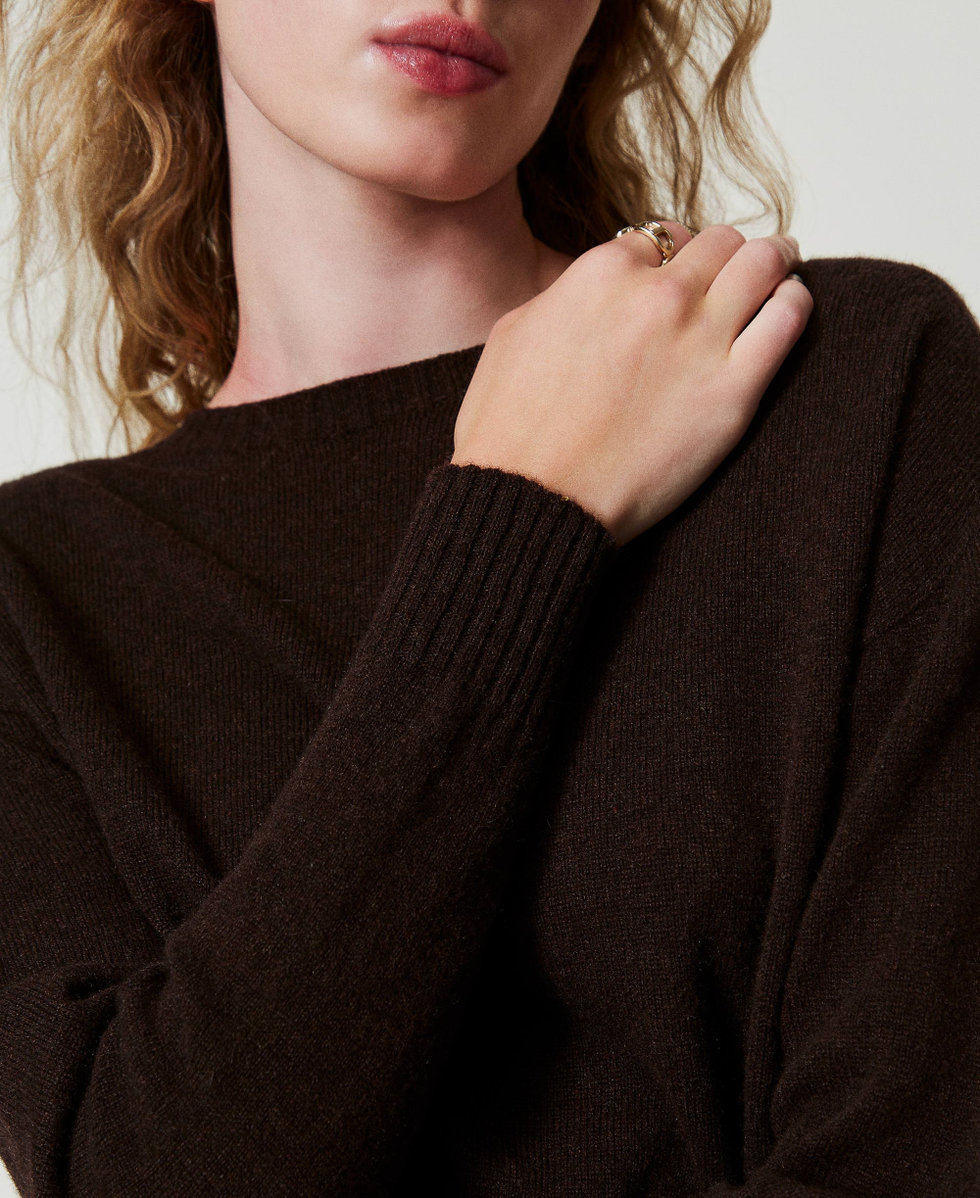 Pull ras-du-cou en cachemire Coffee Chocolate Femme 242TT3344_11946_04