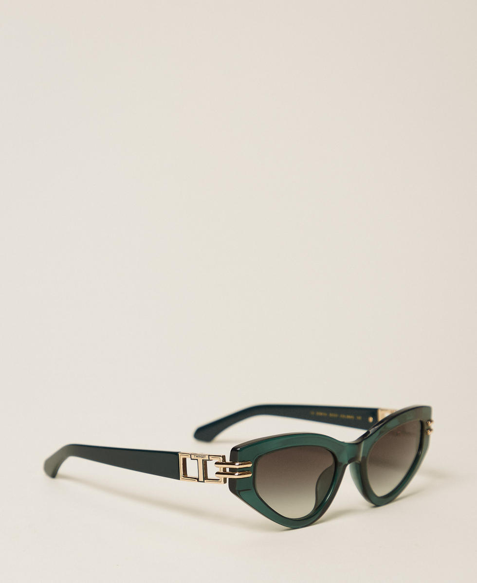 Occhiali da sole a farfalla Verde Alpino Donna 999TZ5069_13142_02